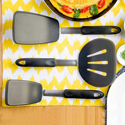 

3Pcs Non Sticky Silicone Turner Spatula Shovel Spade Kitchen Cooking Supplies