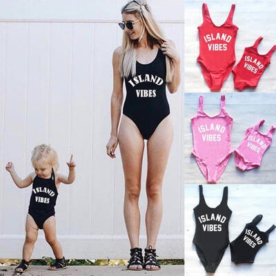 

Family Match Mom Daughter Monokini Swimwear Swimsuit Bathing One Piece Beachwear