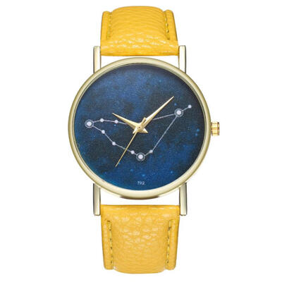 

Temperament Fashionable Simple Ladies WristWatch Souvenir Fashion Casual PU Leather Strap Womens Watch Beautiful hand clock D