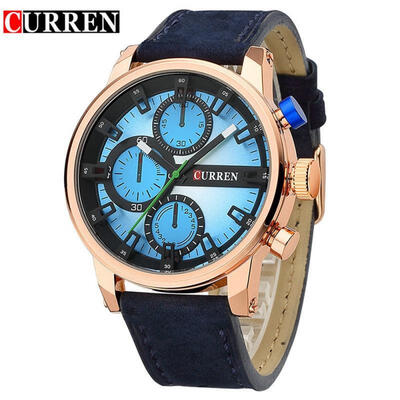 

CURREN 8170 Casual Business Watch Quartz Wristwatch With Leather Strap For Men