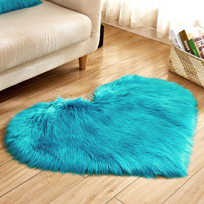 

JPGIF Wool Imitation Sheepskin Rugs Faux Fur Non Slip Bedroom Shaggy Carpet Mats