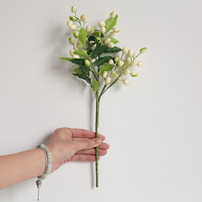 

Gobestart Single Bean Simulation Artificial Flower Plant Fake Flower Small Berry