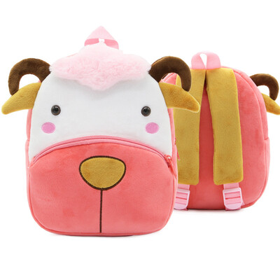

2019 New Style Fashion Baby Girls Boys Cute Cartoon Animal Backpack Plush School Bag for Kids Hot Zipper
