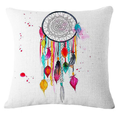 

〖Follure〗Dream Catcher Cotton Linen Cushion Cover Pillow Case Home Sofa Bed Car Decor A