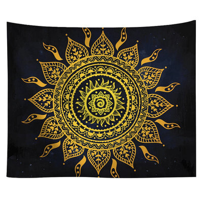 

New factory direct digital printing tapestry wall hangings beach towel wavey sun Indian Mandala Tapestry Throw Wall Hanging