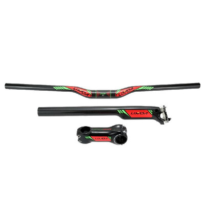 

Lixada Carbon Fiber Riser Handlebar Bike Stem Seat Post Riser Bar Sets MTB Mountain Bike Parts