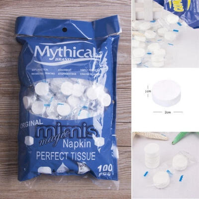 

100pclot Mini Portable Face Care Cotton Compressed Towel For Outdoor Travel