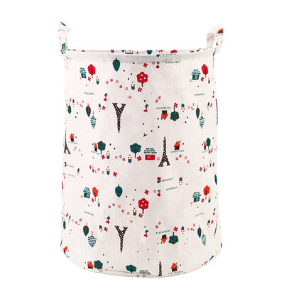 

Laundry Basket Washing Cloth Cartoon Organizer Folding Canvas Storage Bag Nice