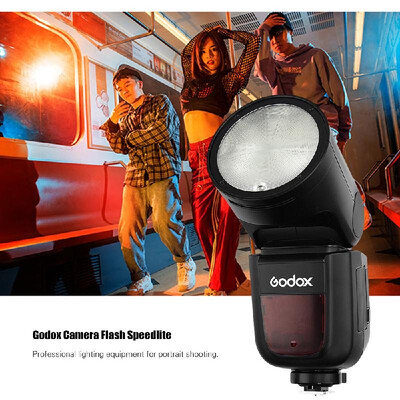 

Godox V1P Camera Flash Speedlite Speedlight Round Head Flash Built-in 24G Wireless X System with LCD Display Hot Shoe for PENTAX