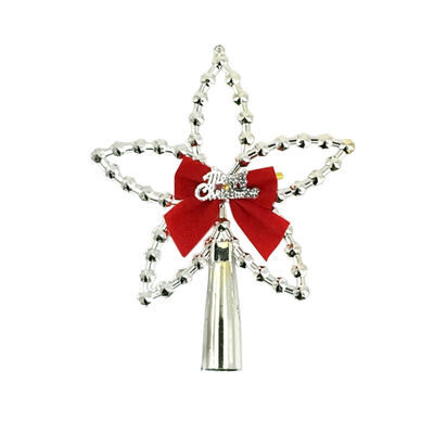 

Christmas Tree Star Topper Xmas Tree Topper Star Christmas Decoration Tree-top Star With Red Bowtie