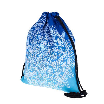

Drawstring Bags Girls School Backpack Mandala Abstract Printed Ladies Travel Storage Bag Beach Pouch Backpacks For Women