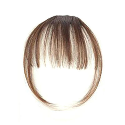 

Girl Hair Air Fringe Bang with Hairs on the Temple Women Wigs Front Neat Bangs with Clip In Girl Hair Extensions Piece
