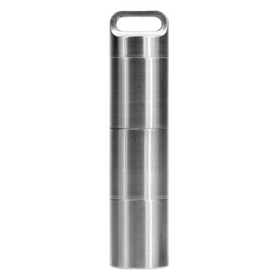 

Portable Waterproof Outdoor Pill Box Tablet Case Stainless Steel Bottle