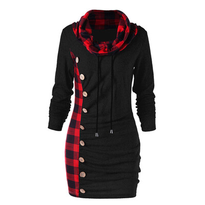 

Fashionable Plaid Is Spliced in Long Style Vest