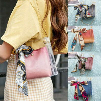 

Womens Transparent Handbag Beach Bag Clear Jelly Purse Crossbody Bags US