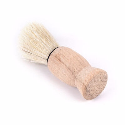 

〖Follure〗1x wood handle badger hair beard shaving brush for men mustache barber tool WB