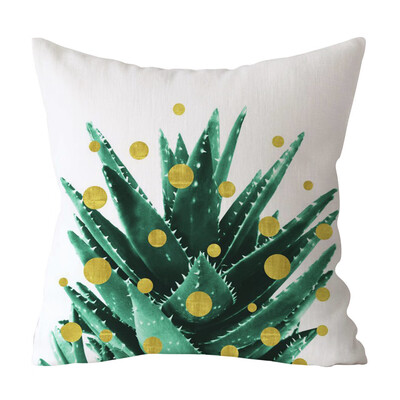 

〖Follure〗Green Leaf Printed Pillow Case Polyester Sofa Car Cushion Cover Home Decor