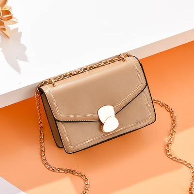 

Summer womens new fashion Korean version Baitao fashion simple chain single shoulder inclined bag ins