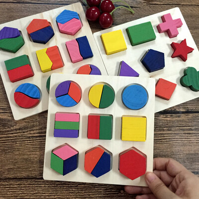 

Siaonvr Educational Puzzle Sets Wooden Geometry Wood Toys For Baby Kids Early Learning
