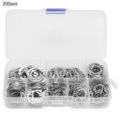 

Greensen 200PCS Professional Internal 304 Stainless Steel O-Type Circlip Retaining Ring Assortment Kit
