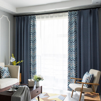 

XINJINGANYIJIA Nordic wind curtains living room bedroom shade 15526