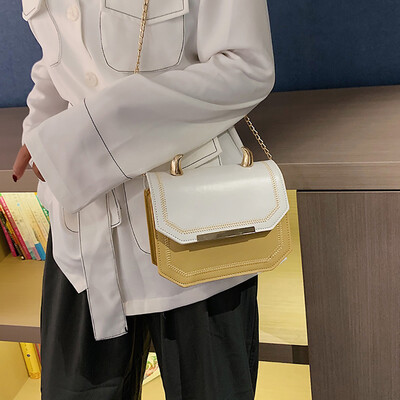 

Tailored Women Fashion Simple Contrast Color Shoulder Bag Messenger Bag Small Square Bag