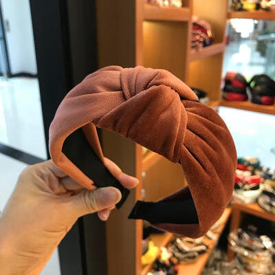 

Women Girl Lovely Bowknot Cross Knot Wide Solid Hairband Boho Headband Accessory