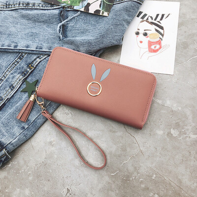 

Girl purse long ins handbags simple art small hand bag Sen mobile phone bag 2019 new card package
