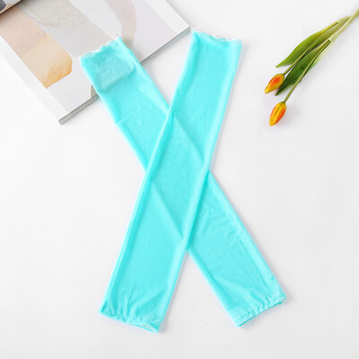 

New digital printing sunscreen grid ice silk sleeves female cartoon outdoor riding travel ice sleeve women factory wholesale