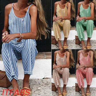 

US Women Spaghetti Strap Summer Playsuit Bodycon Party Jumpsuit Romper Trousers
