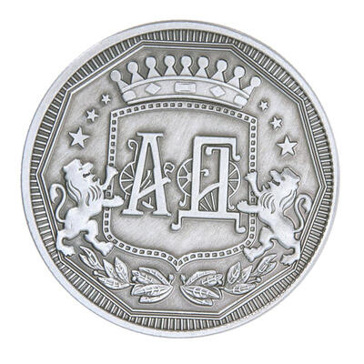 

Silver Plated Alloy Commemorative Coins HET Printed Customized Metal Coin