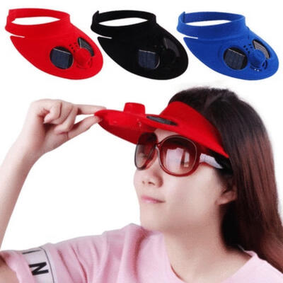 

2019 Women Men Summer Hat Cap with Solar Sun Power Cool Cooling Fan NEW Hat