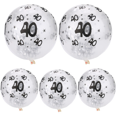 

Gobestart 5Pcs 30 40 50th Happy Birthday Age Confetti Filled Balloons Wedding Party Decor