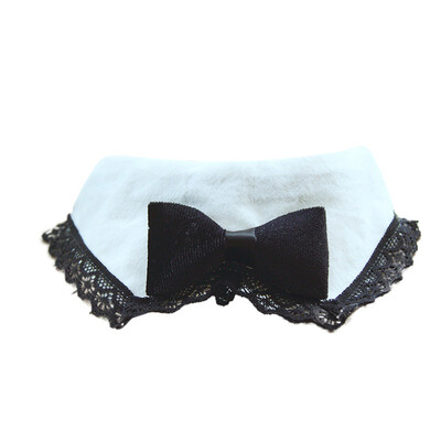 

2 Colors lovely handmade lace bowknot pet dog necklace doggy fashion pearl neckties supplies dogs Collars Harnesses & Leads
