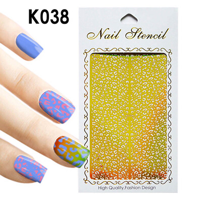 

Toponeto 1Pc Irregular Hollow Nail Art Vinyls Stencil Stickers Manicure