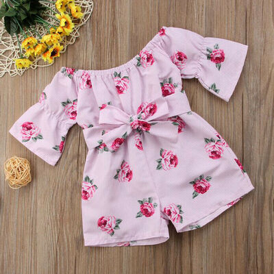 

Summer Toddler Baby Kids Girls Floral Romper Bodysuit Jumpsuit Outfit Clothes