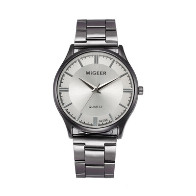

Gobestart Fashion Man Crystal Stainless Steel Analog Quartz Wrist Watch