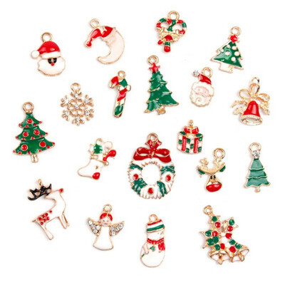 

9PCS Christmas Assorted For DIY Scrapbooking Charms Pendant Jewelry Making Xmas Decorative Accessories