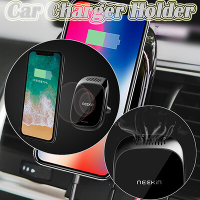 

〖Follure〗Wireless Car Charger Magnetic Phone Holder Air Vent Mount Scent Diffuser 3in1