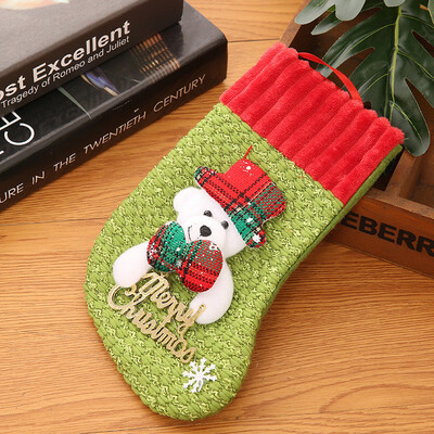 

Gobestart Christmas Stockings Socks Santa Claus Candy Gift Bag Xmas Hanging Decor