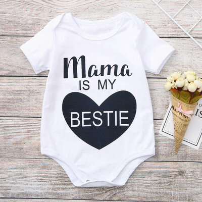 

Toddler Infant Baby Girls Boys Letter Print Tops Bodysuit Romper Sunsuit Clothes