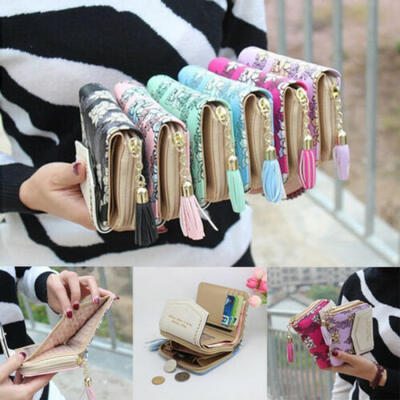 

Women Short Small Money Purse Wallet Ladies Leather Folding Coin Card Holder UK