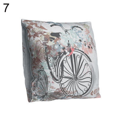 

Bicycle Flower Double-sided Print Pillow Case Cushion Cover Sofa Bed Car Decor