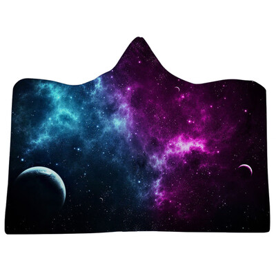 

Toponeto Cosmic Planet Series Plush Hooded Blanket Lichens Hooded Blanket 150x200cm