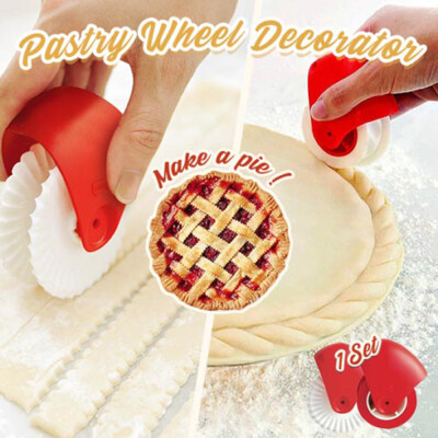 

Siaonvr Pizza Pastry Lattice Cutter Pastry Pie Decoration Cutter Plastic Wheel Roller