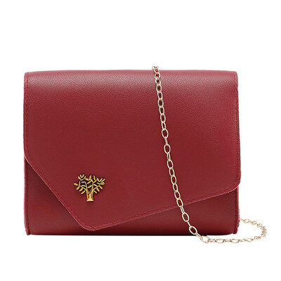 

New Style Women Handbags Small Shoulder Bag PU Leather Envelope Crossbody Messenger Handbag Purse Pure Color Chains Fashion Hot
