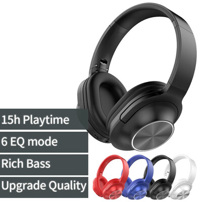 

Upgrade Wireless Bluetooth Headphone with Microphone&Volume control Support Hand-free Build in 6mode EQ Support TF with FM 1