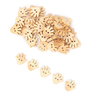 

Greensen 50pcs Cute Little Wooden Buttons for DIY Crafting Sewing Decoration Accessories