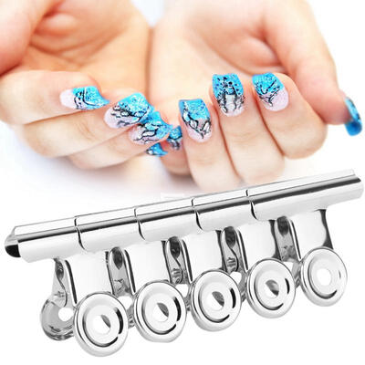 

Greensen 5pcs Stainless Steel Silver C Curve Nail Extension Clips Multi-functional Nail Art Accessories