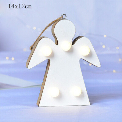 

〖Follure〗LED Light Wood House Cute Christmas Tree Ornaments Window Holiday Decoration